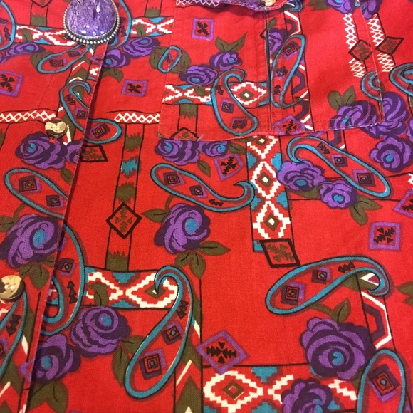 Vintage Western Adobe Rose 🌹Shirt - Picture 3 of 7